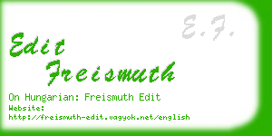 edit freismuth business card
